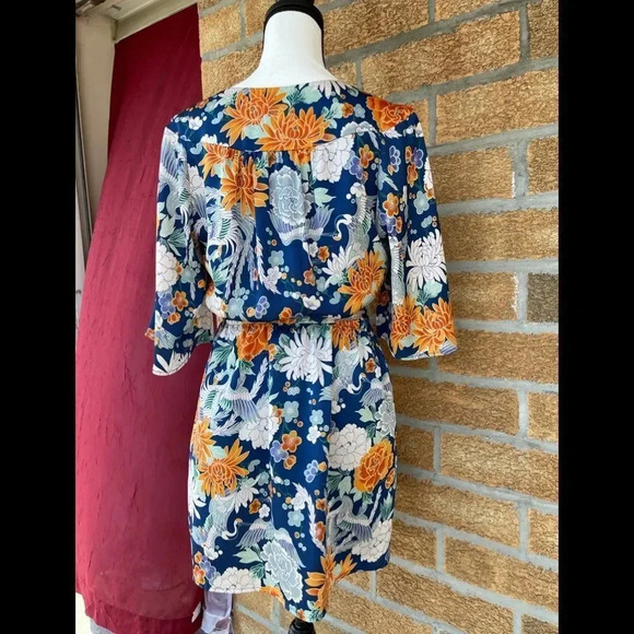 Highline Collective Asian Floral Kimono dress m - Picture 10 of 12